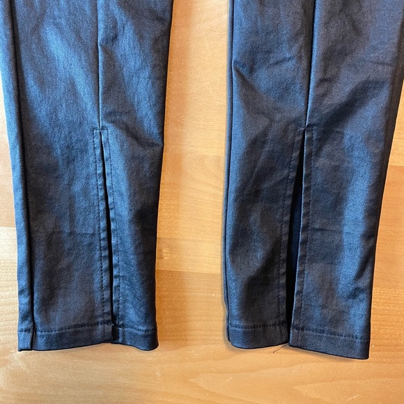 Princess Polly Faux Leather High Waist Split Front Pants Size 2 - Picture 2 of 10